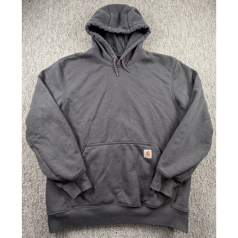 Carhartt Hoodie Men Large Gray Rain Defender Loose‎ Fit Midweight Sweatshirt